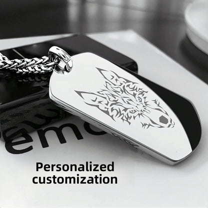 Custom Necklace Female Pendant Dog Tag Personalized Stainless Steel Ladies Birthday Gift