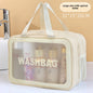 Dry & Wet Separation PVC Transparent Beach Bag – Double-Layer Portable Travel Toiletry Bag with Compartments for Makeup & Cosmetic Storage, Ideal for Organizing on-the-Go