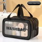 Dry & Wet Separation PVC Transparent Beach Bag – Double-Layer Portable Travel Toiletry Bag with Compartments for Makeup & Cosmetic Storage, Ideal for Organizing on-the-Go