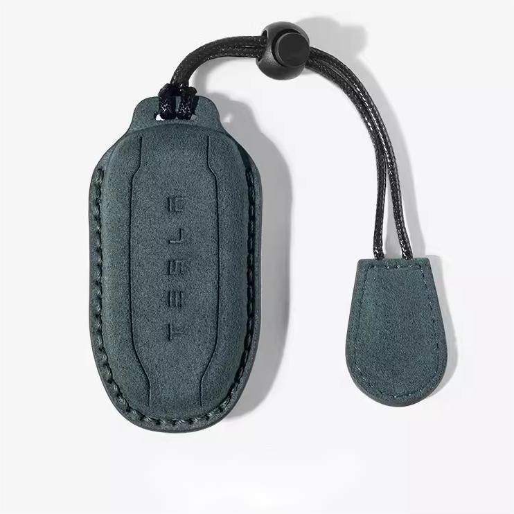 Alcantara Key Fob Case for Tesla | 3 Colors | Suede Texture | Key Belt | Premium Stitching