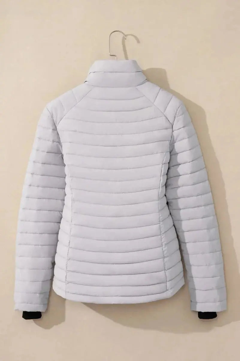 Jackets Trendsi Turtleneck Zip Up Jacket Women's Fashion Long Sleeve Activewear - Soft & Stylish