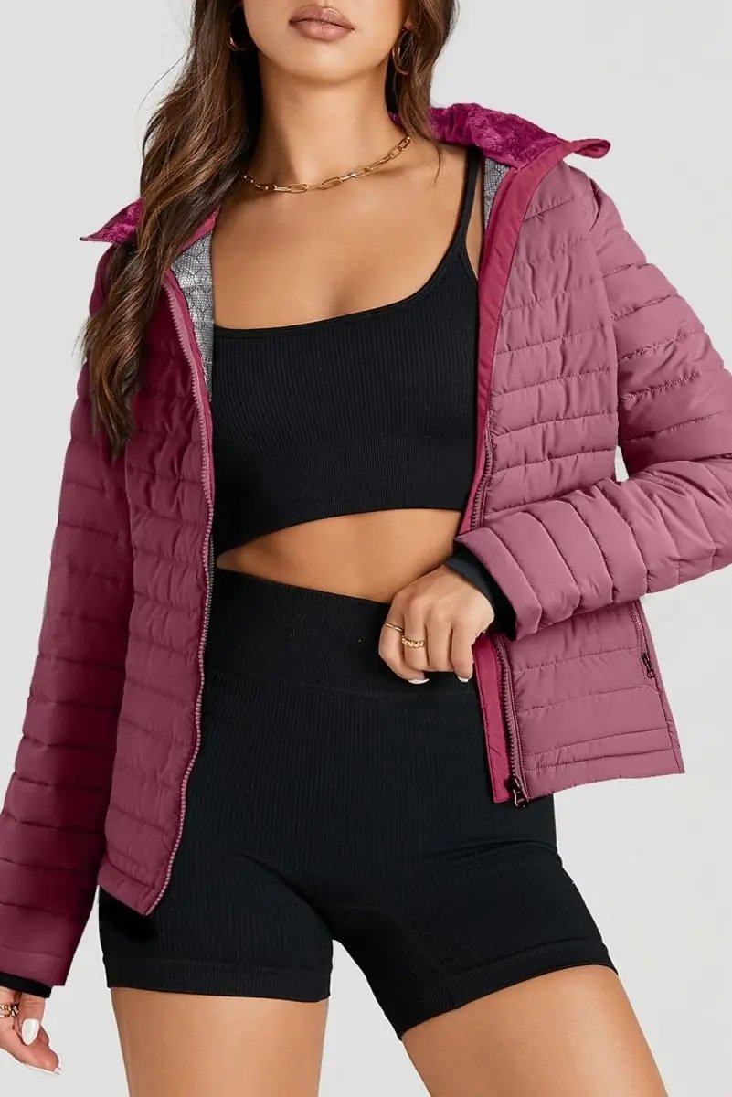 Jackets Trendsi Turtleneck Zip Up Jacket Women's Fashion Long Sleeve Activewear - Soft & Stylish