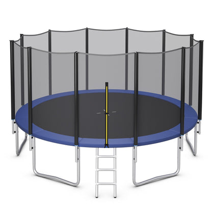 8/10/12/14/15/16 Feet Outdoor Trampoline Bounce Combo with Safety Closure Net Ladder-16 ft