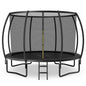12FT ASTM Approved Recreational Trampoline with Ladder-Black