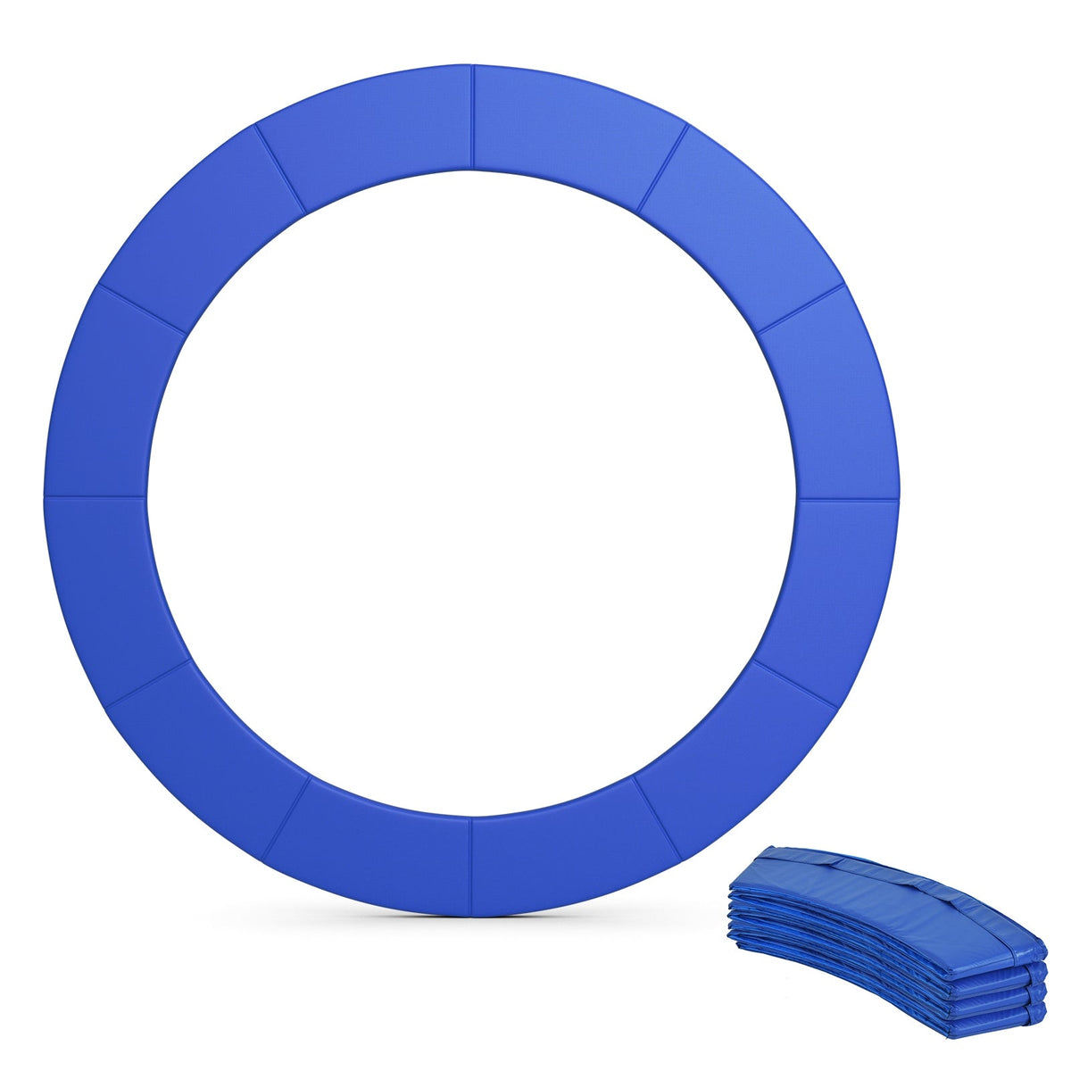 12 Feet Waterproof and Tear-Resistant Universal Trampoline Safety Pad Spring Cover-Blue