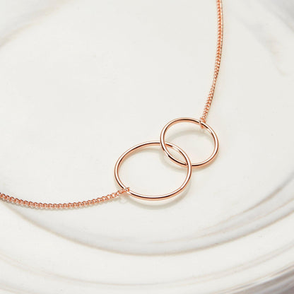 Two Interlocking Circles Necklace