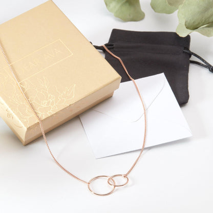 Two Interlocking Circles Necklace