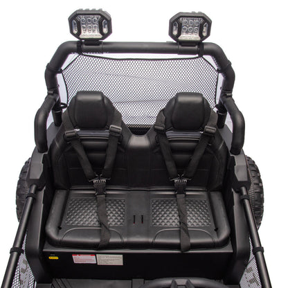 Two-Seater Kids Ride-On with Parental Remote Control, Rear Searchlight, and Bluetooth MP3 for Ages 3+