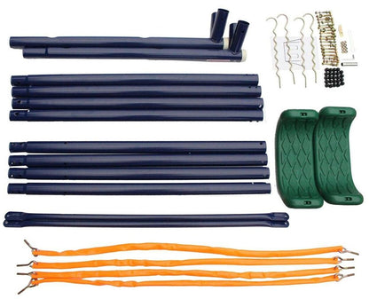 2-Station Outdoor Swing Set with Dual Swings for Children