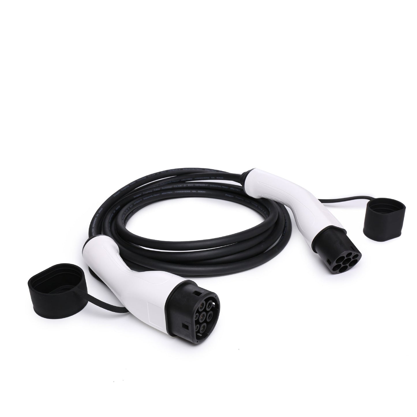 Type 2 to Type 2 EV Charging Cable 22kW/32A 16ft | 3-Phase | Premium Copper | IP54 | 2-Year Warranty