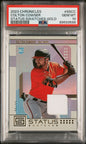 Graded 2023 Panini Chronicles Colton Cowser #SSCC Status Swatches Gold /99 Rookie RC Baseball Card PSA 10 Gem Mint