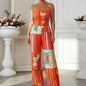 Summer Multi-Color Floral Print Strapless Jumpsuit