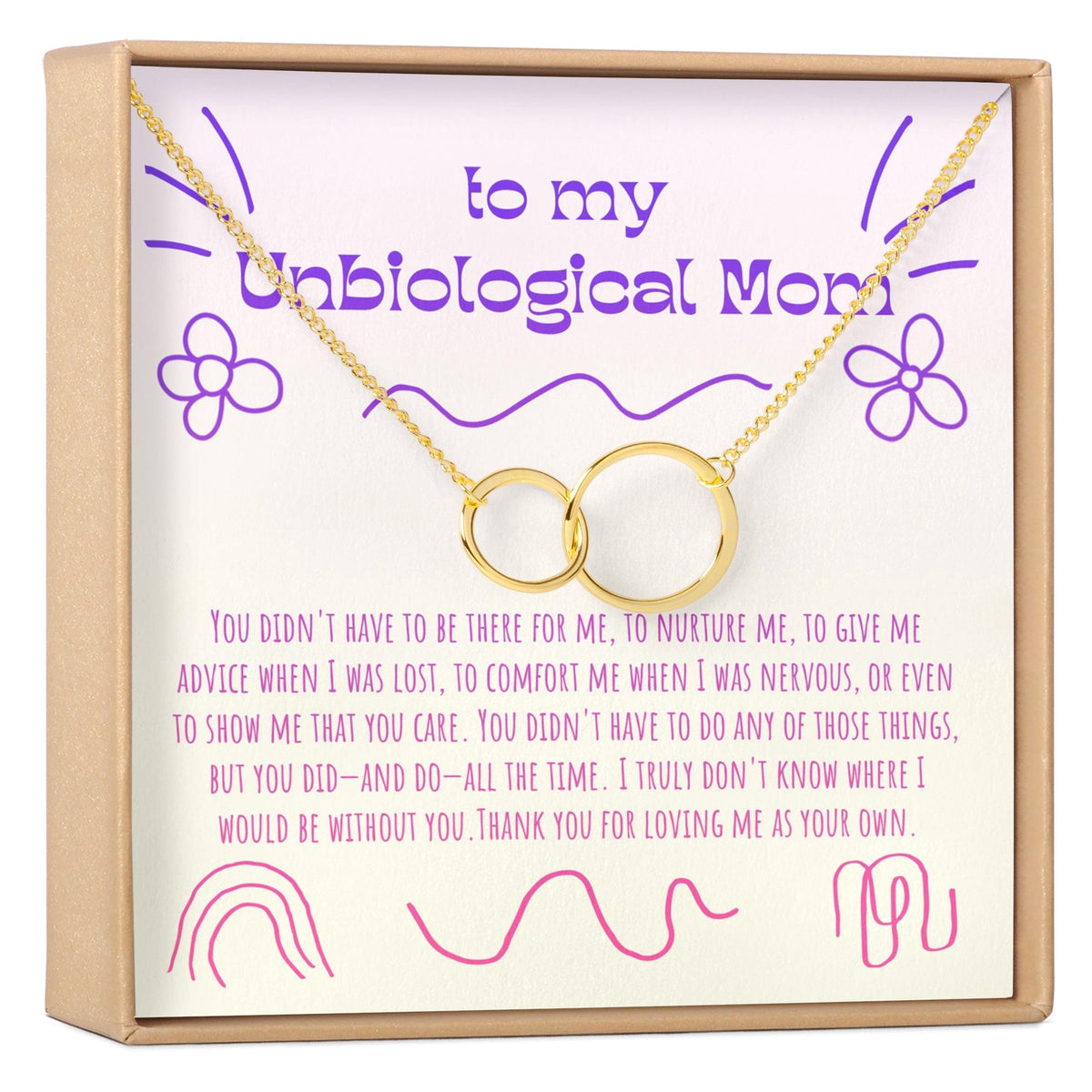 Unbiological Mom Necklace, Multiple Styles