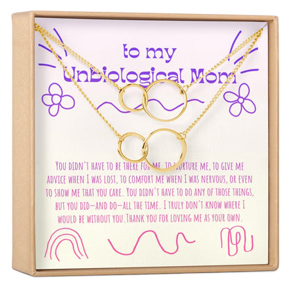 Unbiological Mom Necklace, Multiple Styles