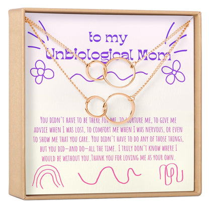 Unbiological Mom Necklace, Multiple Styles
