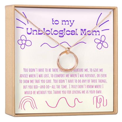 Unbiological Mom Necklace, Multiple Styles