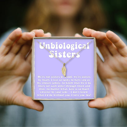Unbiological Sisters Wing Necklace