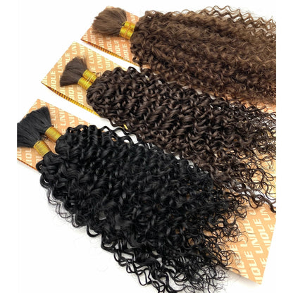 Unique's Human Hair Jerri Curl Bulk 18 Inch