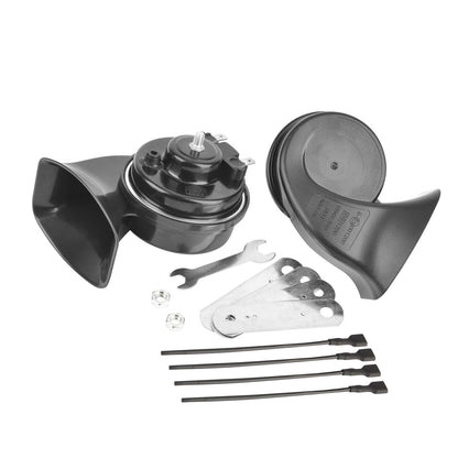 Universal Car Horn Upgrade Kit 12V Dual Tone High Low Snail Horn Loud Waterproof