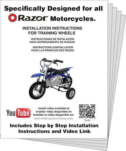 Adjustable Training Wheels Universal Fit for Razor MX125 to MX650 Models