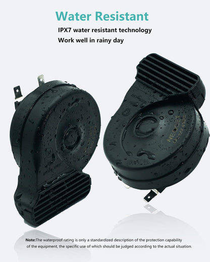 Universal 12V Compact Car Horn Kit with Loud Double Pitch and Deep Bass Sound