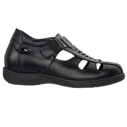 TOTO Black Braided Leather Sandals - Three Inches - G1307