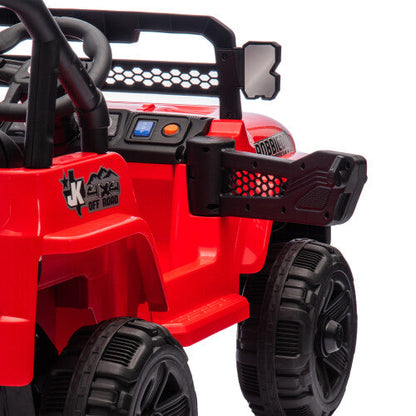 12V Kids Electric Ride-On Car with Power Wheels and LED Lights