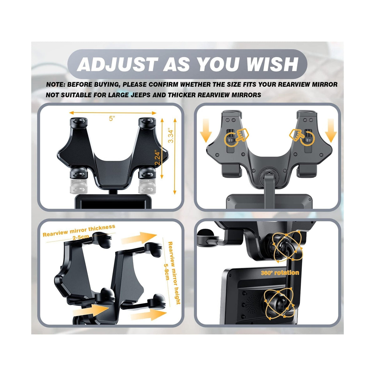 Upgraded AHD 1080P Baby Car Camera with 4.3'' Display for Rear-Facing Seats