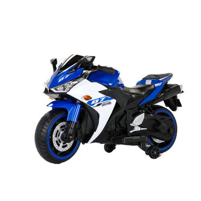 2024 Kids 12V Electric Ride-On Dirt Bike with Training Wheels for Children