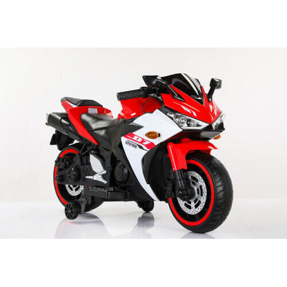 Kids 12V Electric Ride-On Dirt Bike with Training Wheels