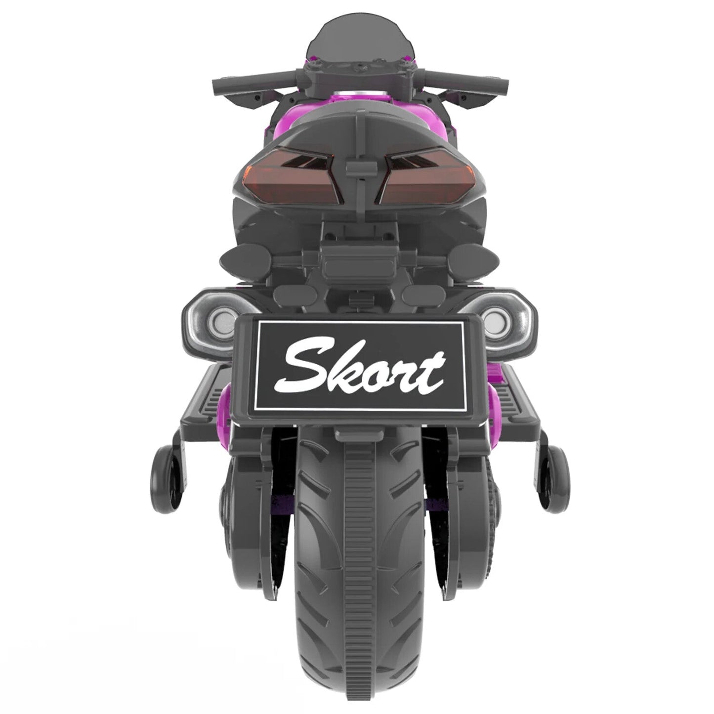 12V Kids Electric Ride-On Dirt Bike Motorcycle with Training Wheels Purple