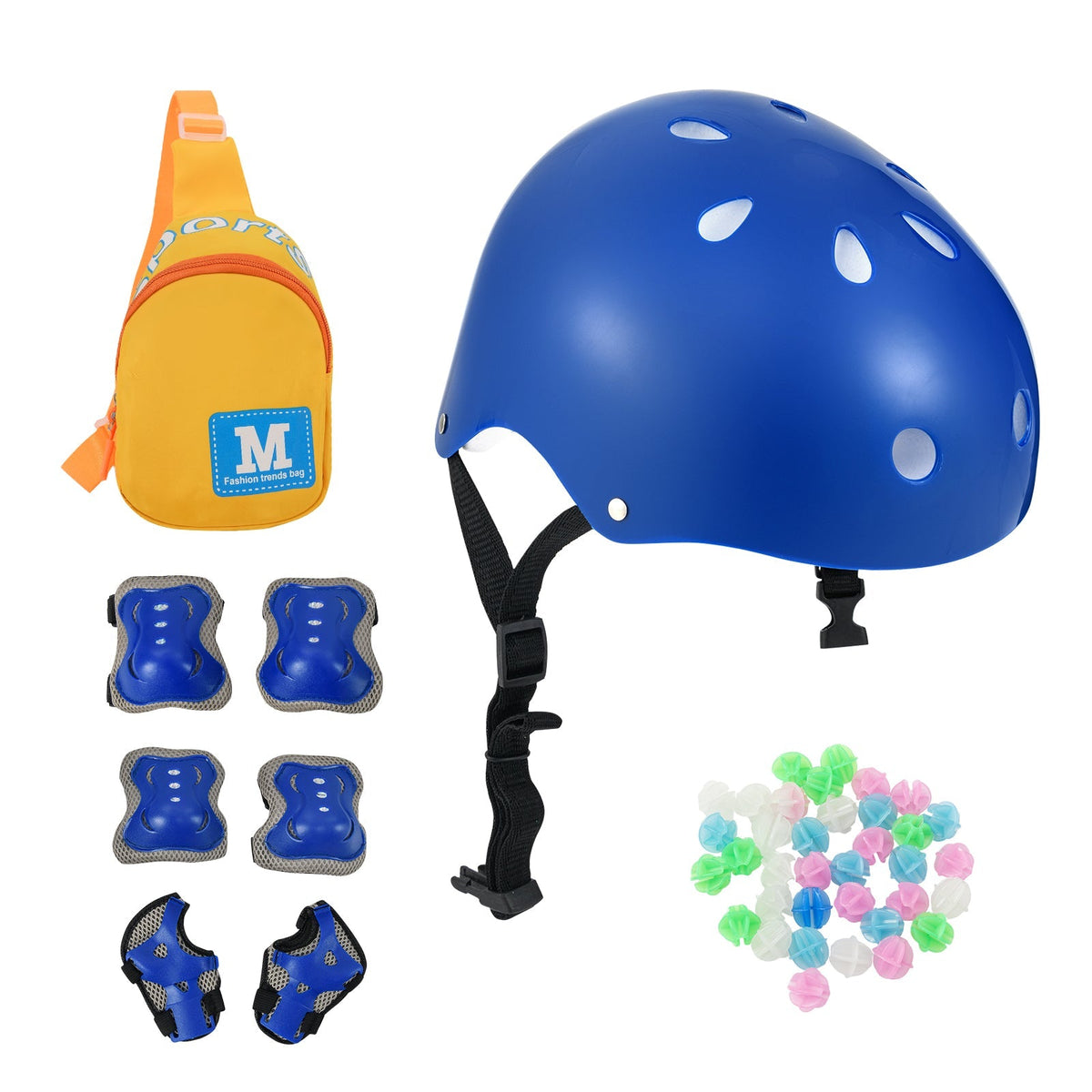 16 Inch Kids Bike with Helmet Protective Set Dark Blue