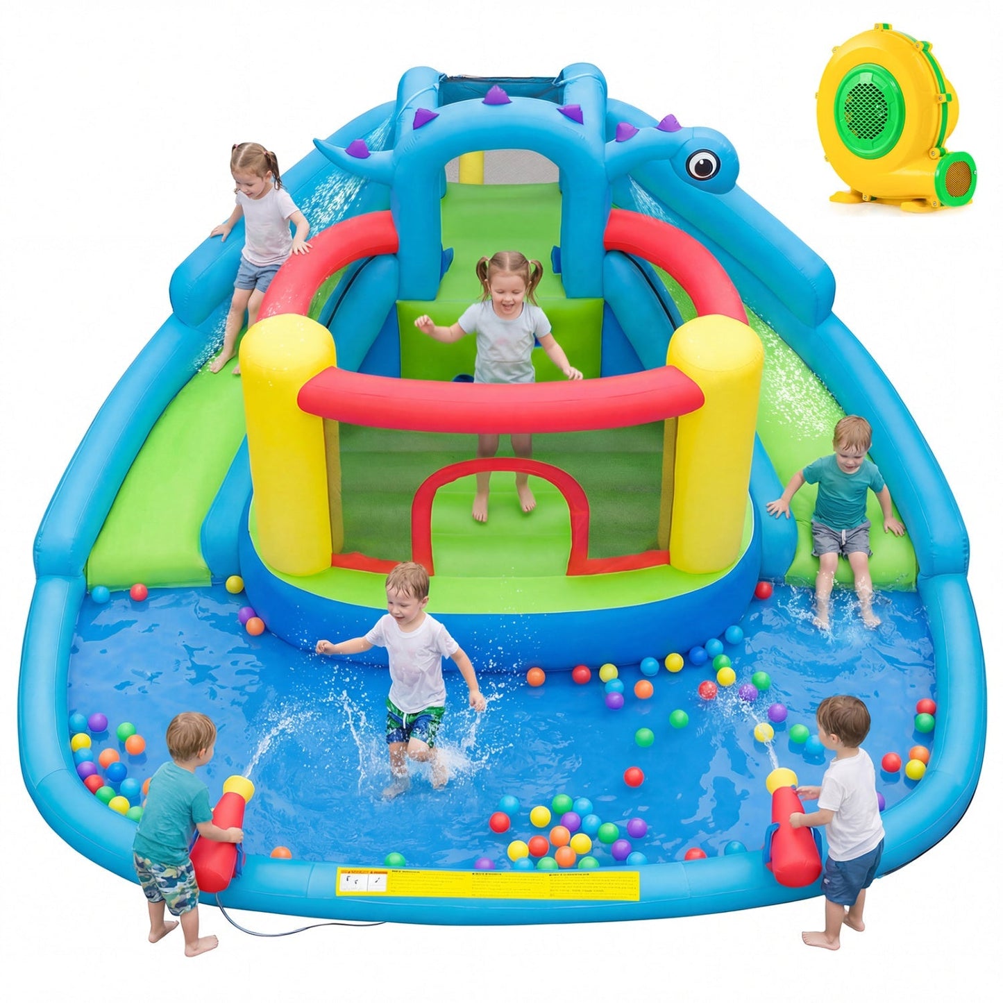 Dinosaur-themed Inflatable Water Slide Park Kids Inflatable Bounce House
