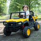 24V Ride-On Dump Truck 2-Seater with Remote Control - Yellow