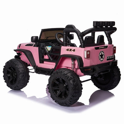 Electric Kids Ride-On Jeep Car with 12V/24V Power Wheels, Music, and Remote Control