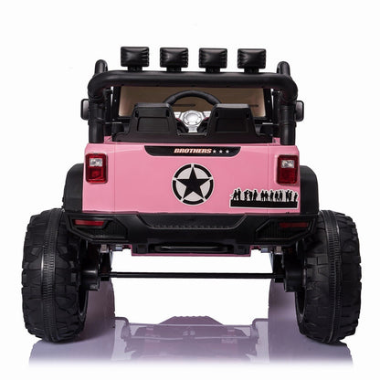 Electric Kids Ride-On Jeep Car with 12V/24V Power Wheels, Music, and Remote Control