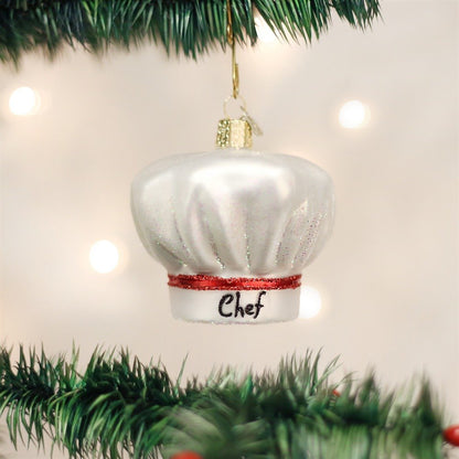 Chef Hat Glass Ornament