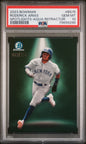 Graded 2023 Topps Bowman Roderick Arias #BS15 Spotlights Aqua Refractor /125 Rookie RC Baseball Card PSA 10 Gem Mint