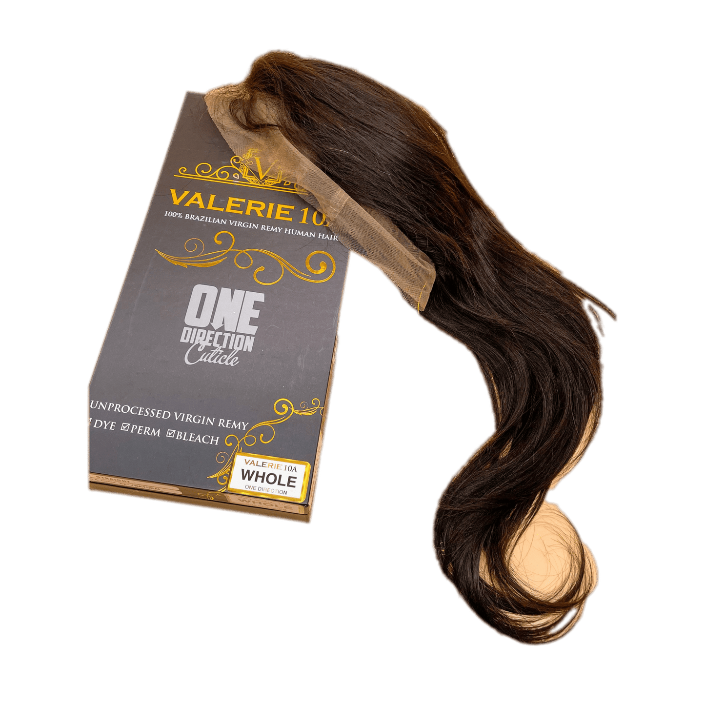 VIP Extensions Valerie 10A Off Black Straight Full Lace Wig, 22", One Direction Cuticle