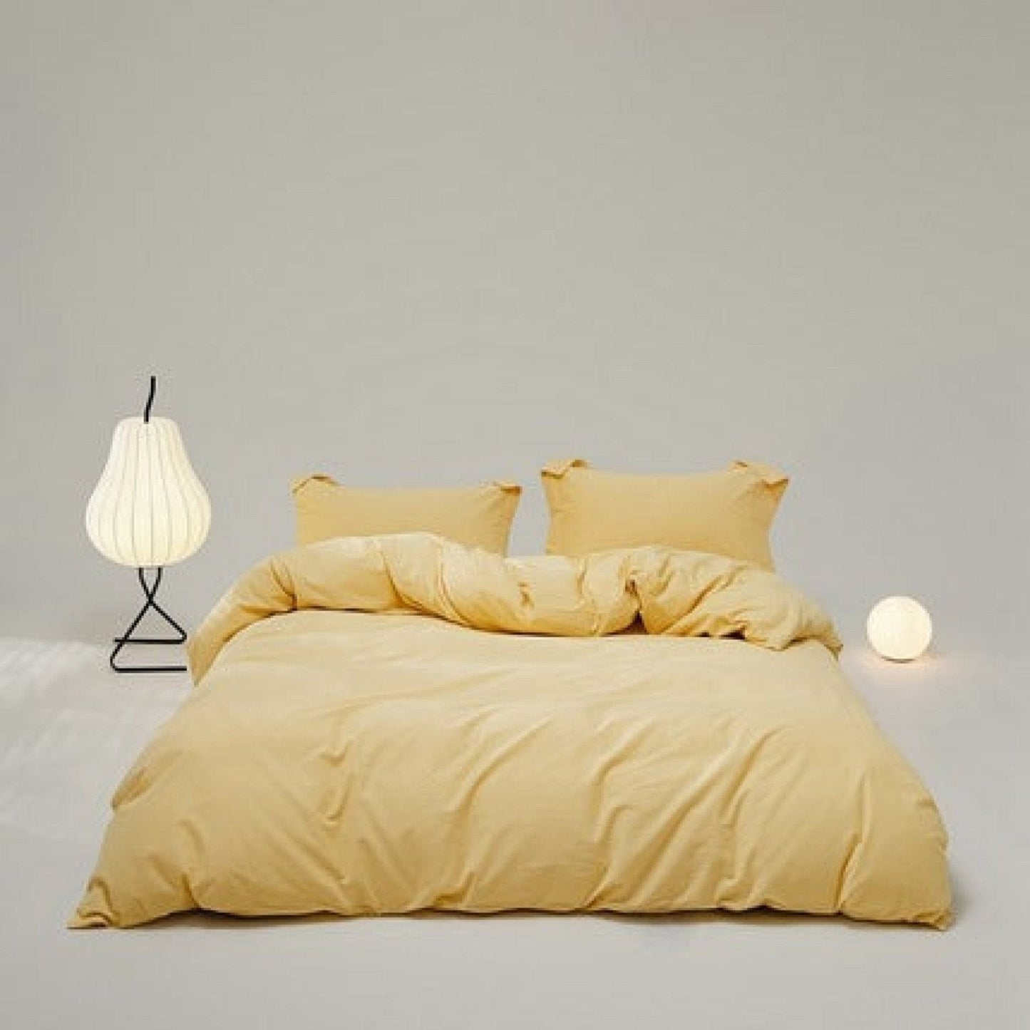 Velvære Luxe Solid Color Cotton Bedding Set / Brown