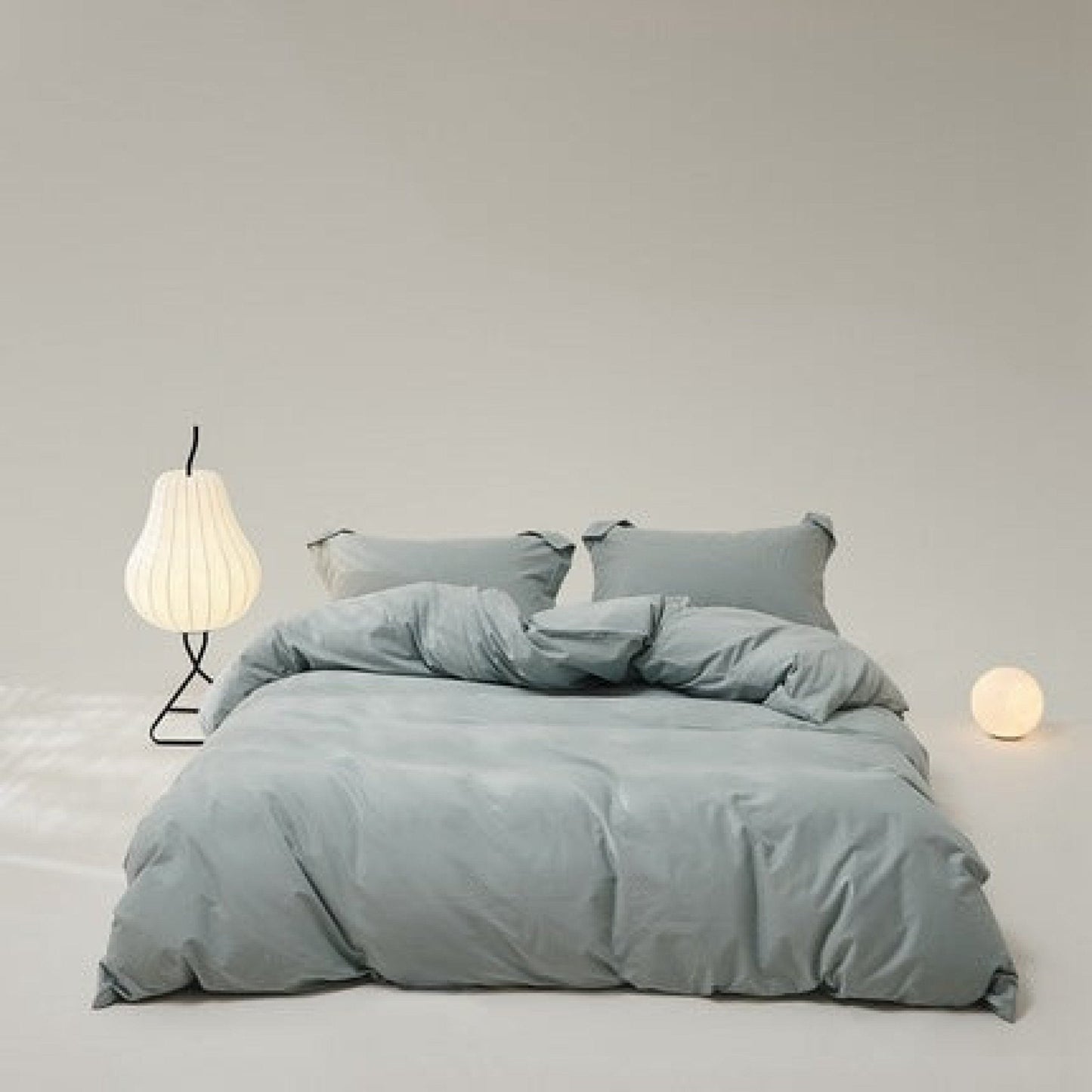 Velvære Luxe Solid Color Cotton Bedding Set / White
