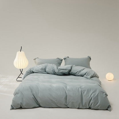 Velvære Luxe Solid Color Cotton Bedding Set / White