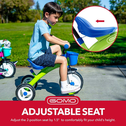 Versatile GOMO Tricycles for Toddlers and Young Children, with Large Wheels for Easy Riding