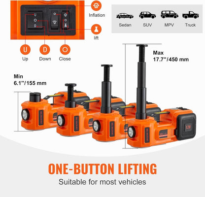 Electric Hydraulic Car Jack 5 Ton 11023 LBS with Electric Impact Lift