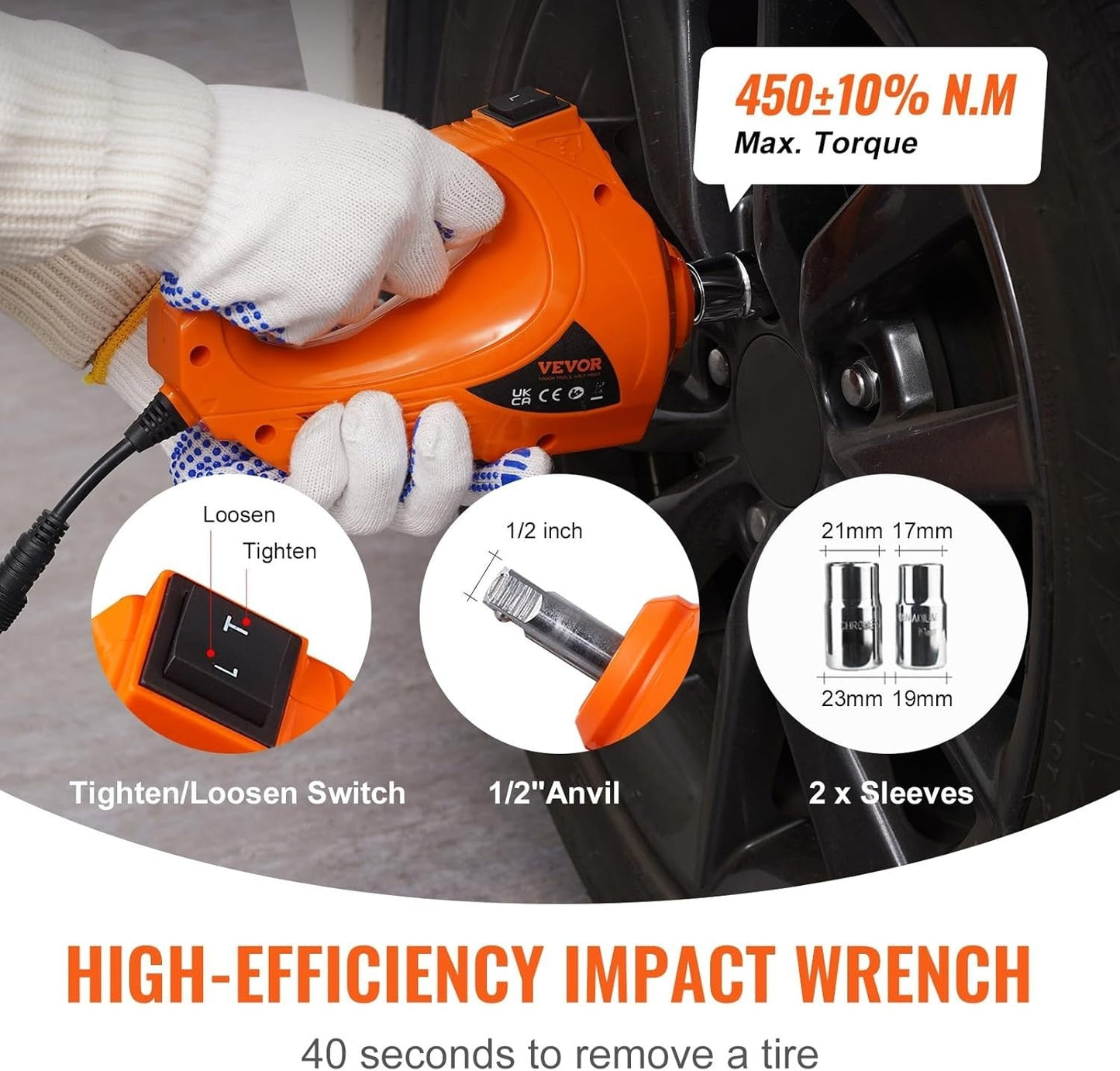 Electric Hydraulic Car Jack 5 Ton 11023 LBS with Electric Impact Lift