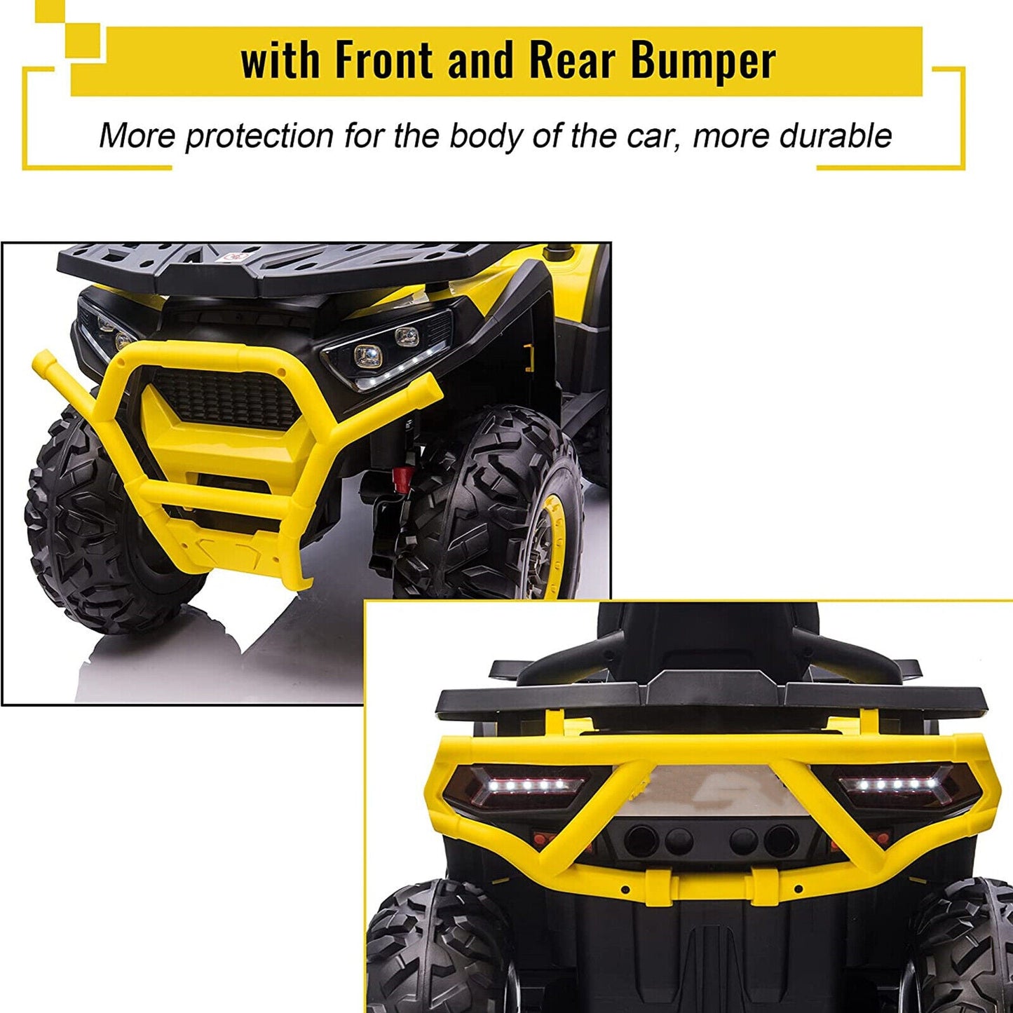 VILOBOS 12V Battery-Powered ATV Ride-On Toy with Music and Lights for Kids