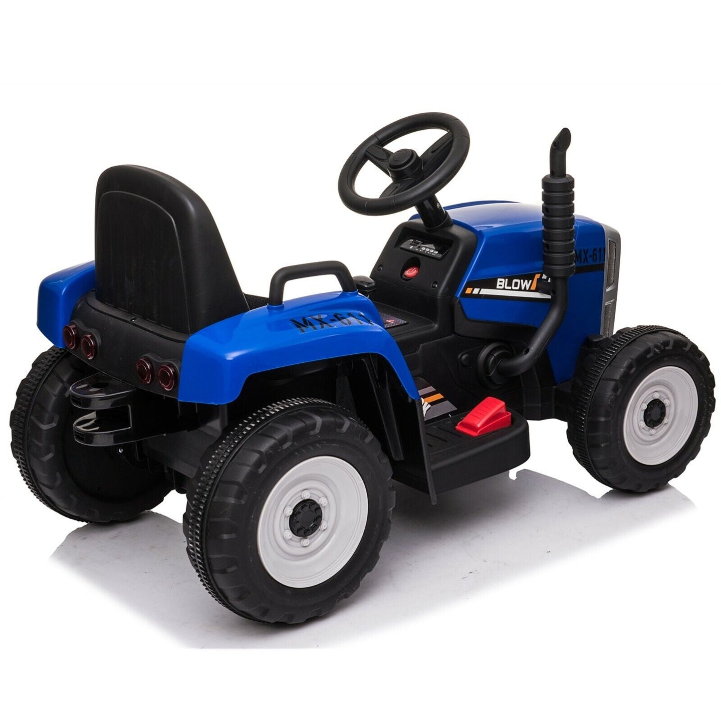 VILOBOS 12V Ride On Tractor with Trailer - Battery Powered Toy Car for Kids