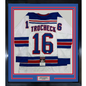 Framed Autographed/Signed Vincent Trocheck 35x39 New York White Hockey Jersey JSA COA