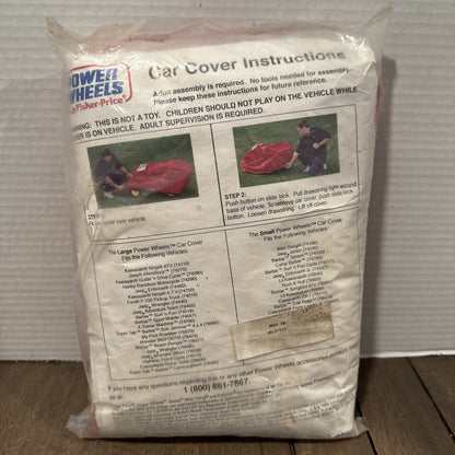 Vintage 1999 Small Red Ride-On Car with Power Wheels Cover