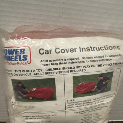 Vintage 1999 Small Red Ride-On Car with Power Wheels Cover